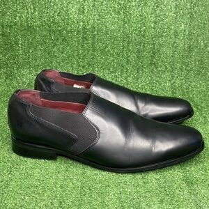Clarks Black Leather Comfort Slip On Loafers Shoes Men's 15775 US 10.5 M